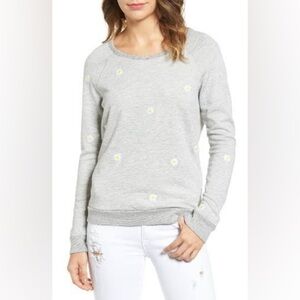Sundry Sweatshirt With Daisy Embroidery in Grey - Size S (1)